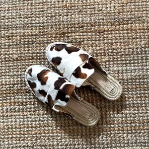 ASOS cowhide flat mules size 7